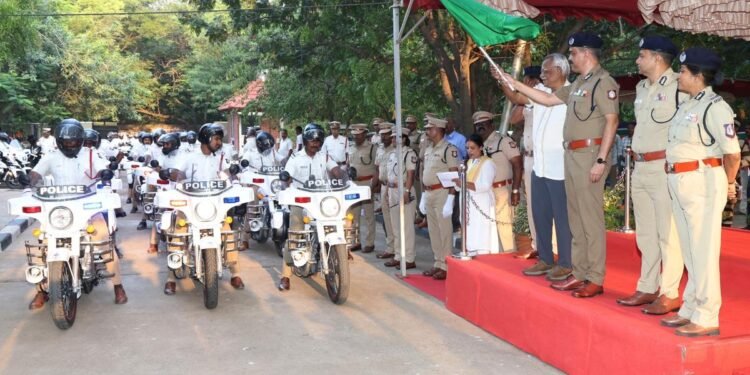 CSK Gifts 63 Motorcycles to Chennai Traffic Police Under CSR Initiative